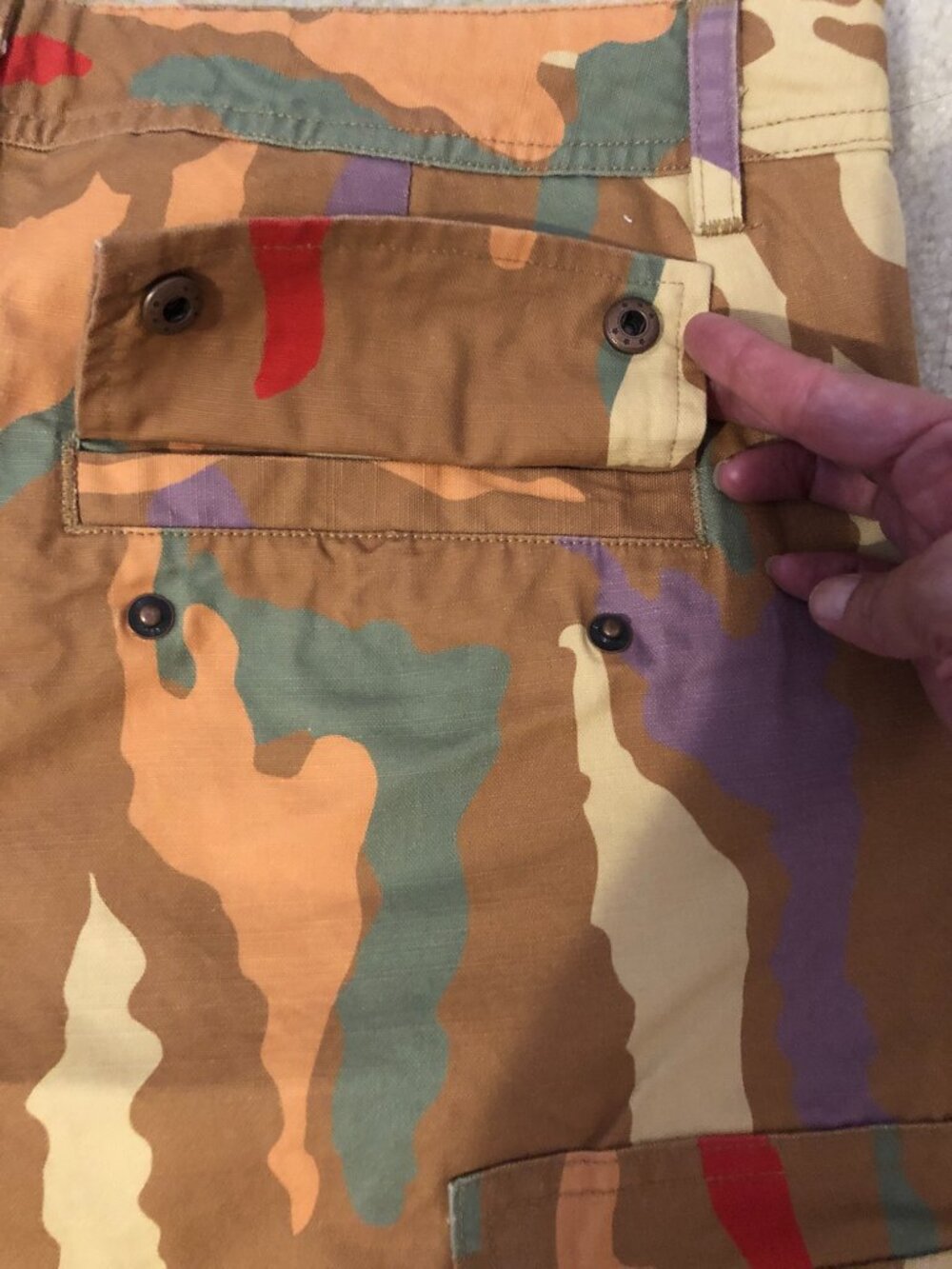 BBC Billionaire Boys Club Lion Camo Cargo Pants Unisex Baggy Wide Leg sze 34 - Picture 6 of 8